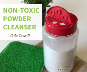 Ditch the harmful chemicals, and make this non-toxic scouring powder with 2 simple ingredients. Use it on sinks, tubs, stainless steel, and more!