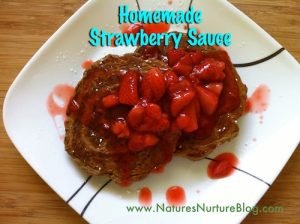homemade strawberry sauce or syrup