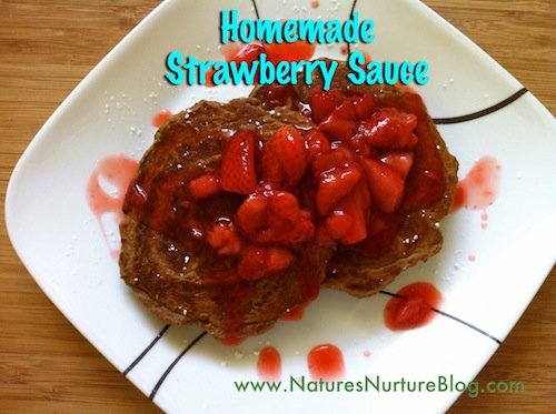 homemade strawberry sauce or syrup
