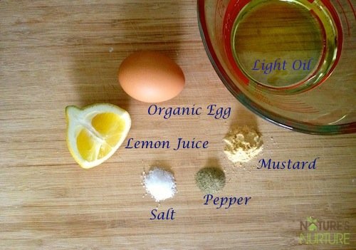 Homemade Mayo - ingredients