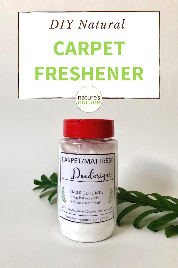 Make this natural homemade carpet freshener and deodorize your carpets, mattresses, sofas, pet beds, and more with just 2 simple ingredients!