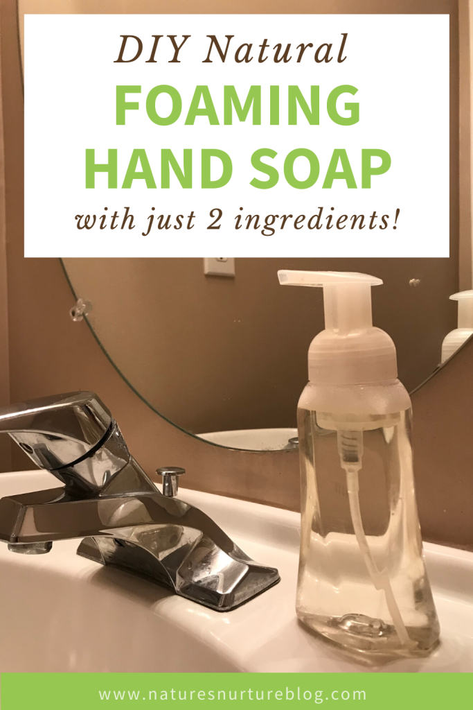 See how quick and easy it is to whip up a batch of this homemade foaming hand soap with just 2 simple, natural ingredients!