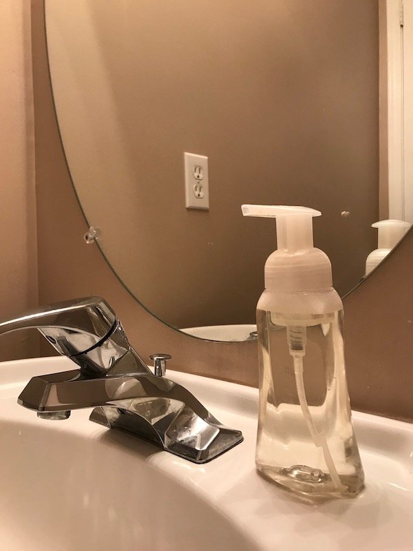 See how quick and easy it is to whip up a batch of this homemade foaming hand soap with just 2 simple, natural ingredients!
