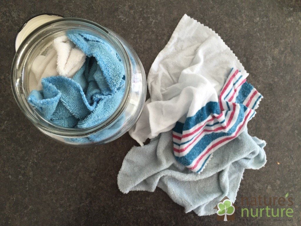 These homemade cleaning wipes are easy to make, create zero waste, and are much healthier for you and the environment - all with a few simple ingredients!