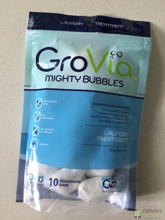 GroVia Mighty Bubbles for stripping laundry after using homemade laundry soap.