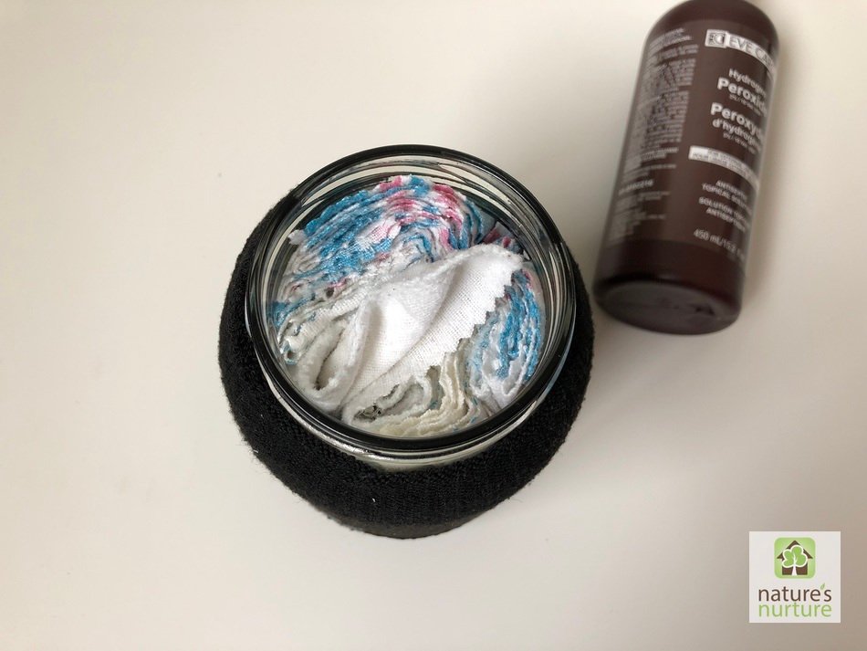 Make these homemade disinfecting wipes with just peroxide and water. They're completely safe, all natural, non-toxic, and very quick and easy to make.