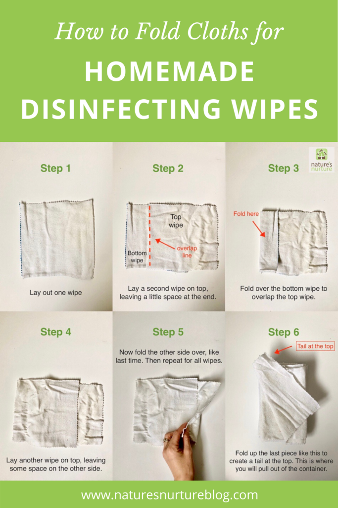 Make these homemade disinfecting wipes with just peroxide and water. They're completely safe, all natural, non-toxic, and very quick and easy to make.